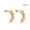অতিরঞ্জিত স্টেইনলেস স্টীল সোনার কানের দুল অর্ধেক সূর্যমুখী স্টাড কানের দুল